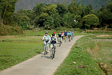 Promenade à vélo à Mai Chau