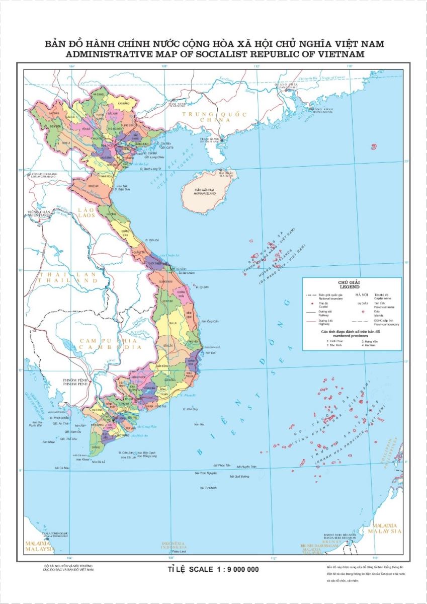  La carte administrative vietnamienne