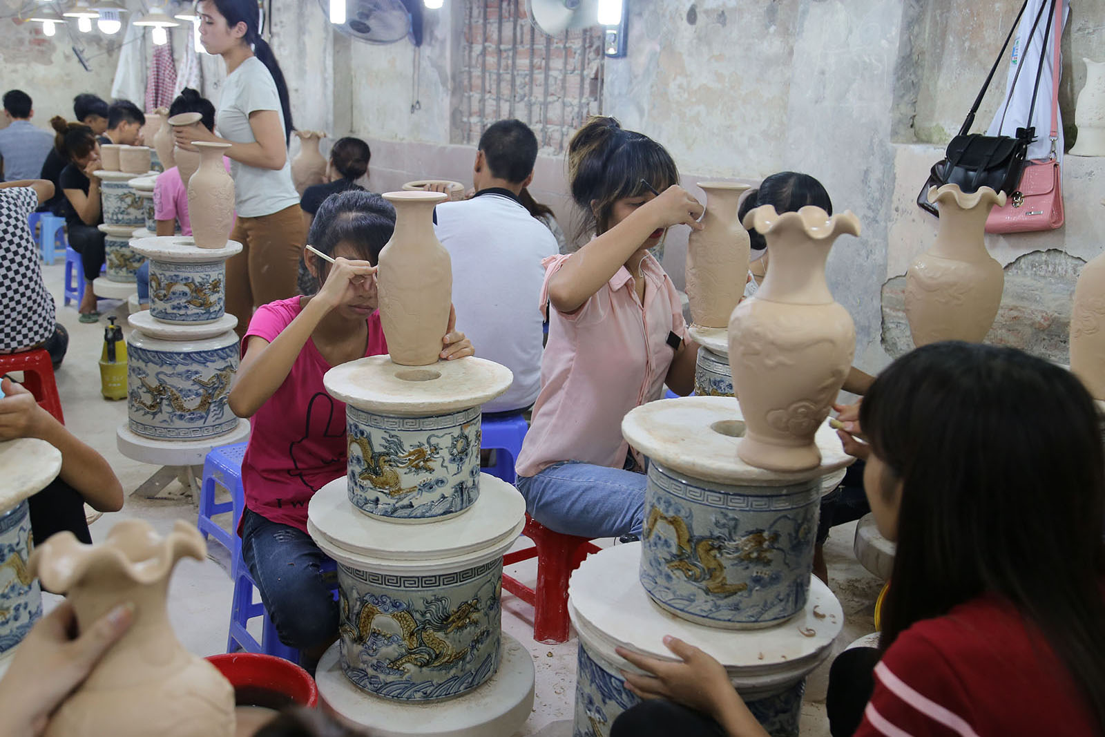 Les céramiques, produites au village de Bat Trang